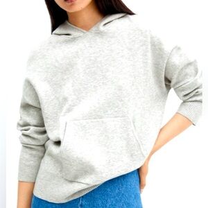 Mango Hoodie Sweatshirt Sweater Medium Gray